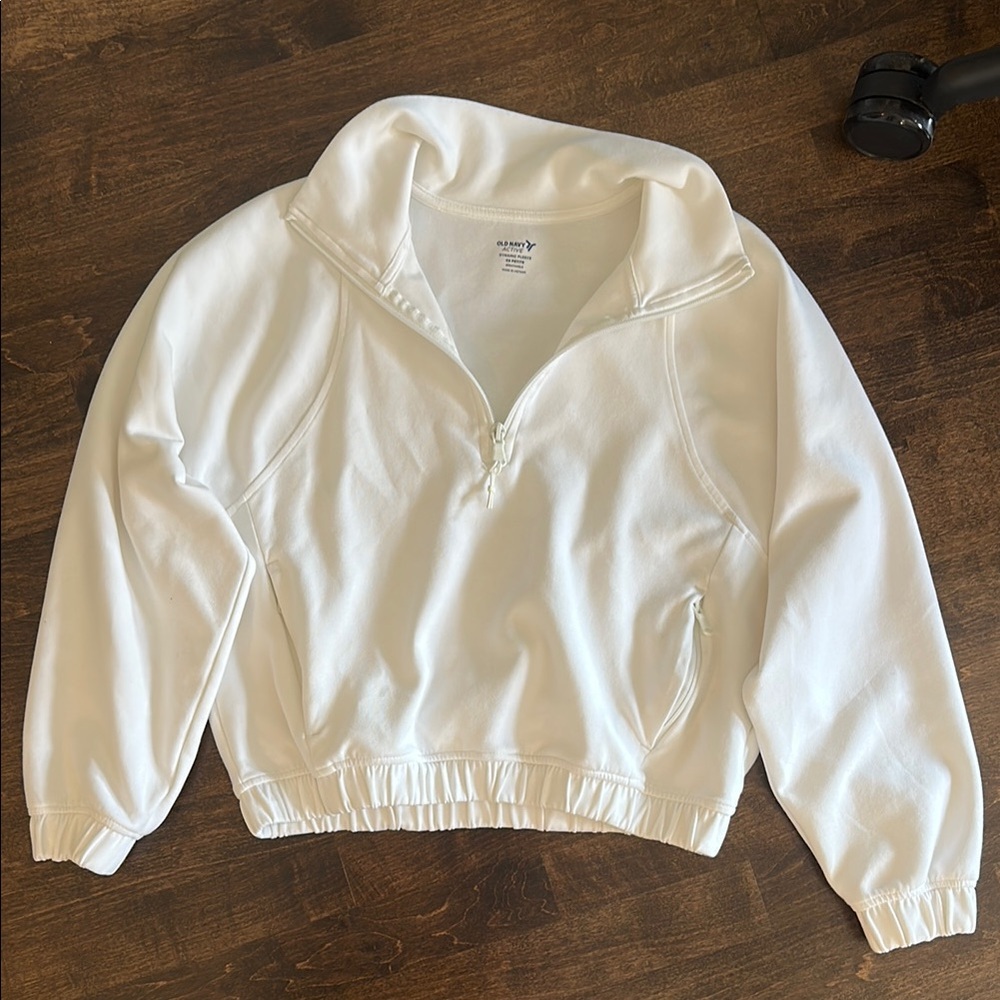 Old Navy Active Dynamic Fleece Quarter Zip Cropped Pullover